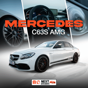 Win This Mercedes-Benz C 63S AMG 4.0 v8 BI-Turbo 510CP + 2000 £ POCKET MONEY